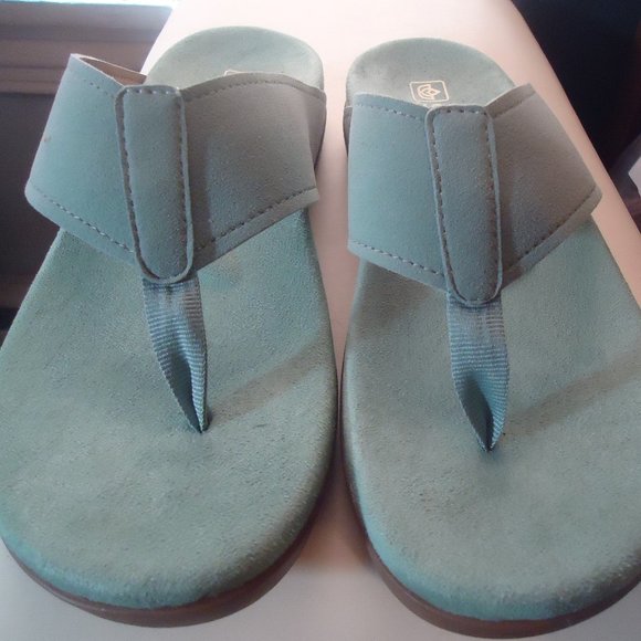 SPENCO Orthotic Thong Sz 10 Seafoam Green - Picture 2 of 15